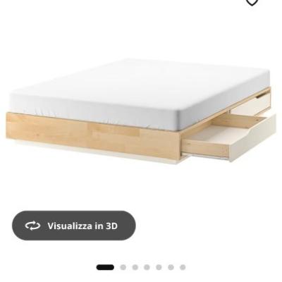 Bett 160x200cm Mandal Ikea mit Schubladen - thumb