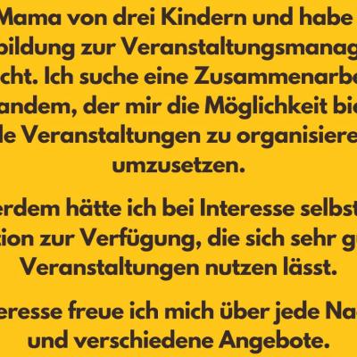 Zusammenarbeit für Veranstaltungen gesucht - thumb