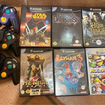 Nintendo GameCube Spielepaket (Mario Party...) + 3 Controller - thumb