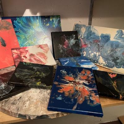 Verschiedene Bilder Acryl auf Leinwand - thumb