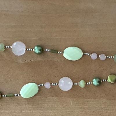 Kette mit Echtheitszertifikat Silber und Halbedelsteine - thumb
