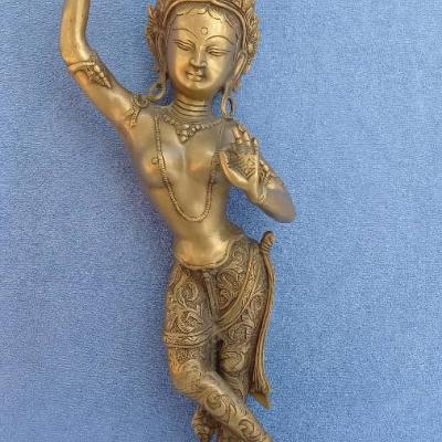 Statue Maya Devi - Mutter Buddhas. Bronze/Messing 51 x 16 cm - thumb