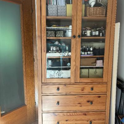 Schrank Vitrine mit Schubladen - thumb