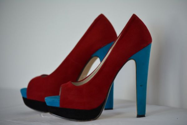 Ball / Schuhe / High Heels Gr.39 /Rot Blau Schwarz