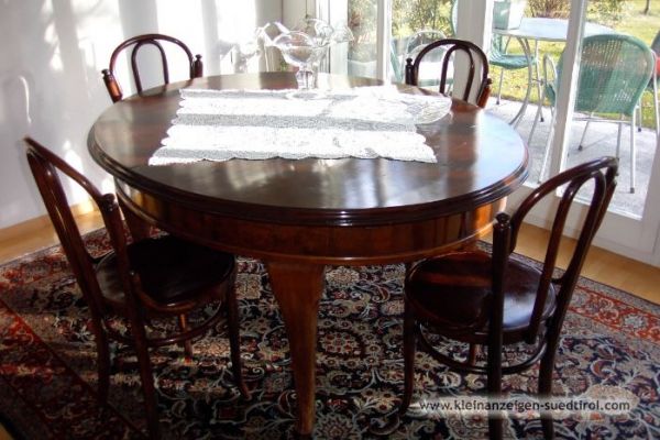 Antiker Tisch Schellacktisch u 4 Stühle 1300€