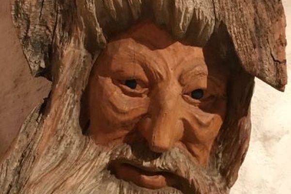 Holzfigur Schnitzfigur Handarbeit Gesicht 500€