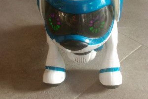 Teksta Roboter elektrischer Hund blau