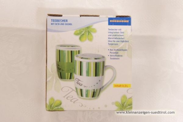 Grün/weiße Teetasse