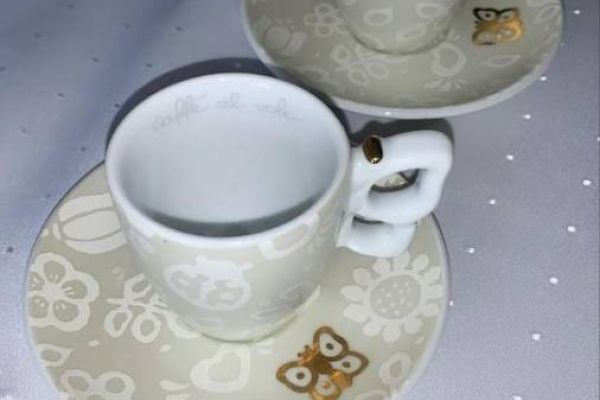 2 Stk. orig. Thun "Caffè al Volo" Tassen