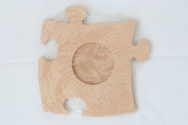 Fotorahmen Puzzle aus MDF rund