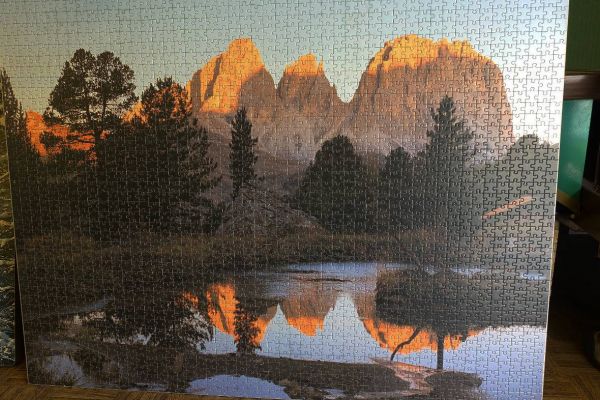 Puzzle Langkofelgruppe Bild Berge Dolomiten