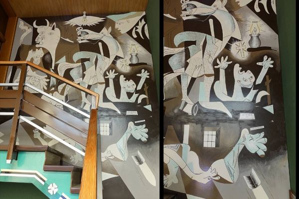 Picasso Replica Guernica, Künstlerarbeit für ein Treppenhaus