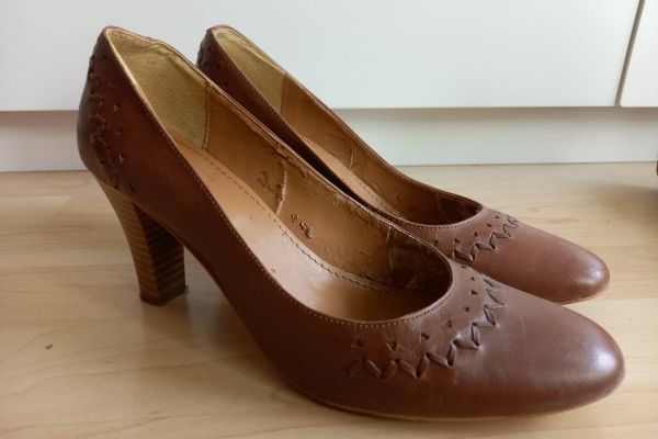Roberto Santi Leder Schuhe mit 5cm Absatz Gr. 39, GUTER ZUSTAND