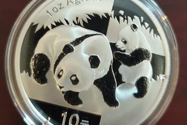 Silbermünze China Panda 2008 10 Yuan 1 oz AG