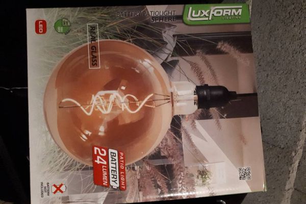 Hängelampe für Garten/Balkon (batteriebetrieben)