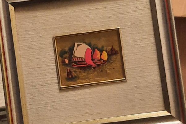 Kunstchromolithografie auf 23-karätigem Blattgold