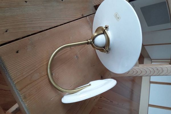 Wandlampe Glas Messing