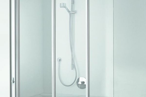 Duscholux Faltduschwand, Glas, für Badewanne