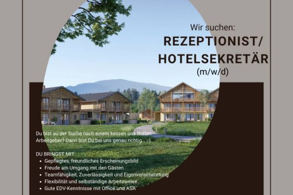Flotte/r Rezeptionist/in oder Hotelsekretär/in ganzjahrig  gesucht