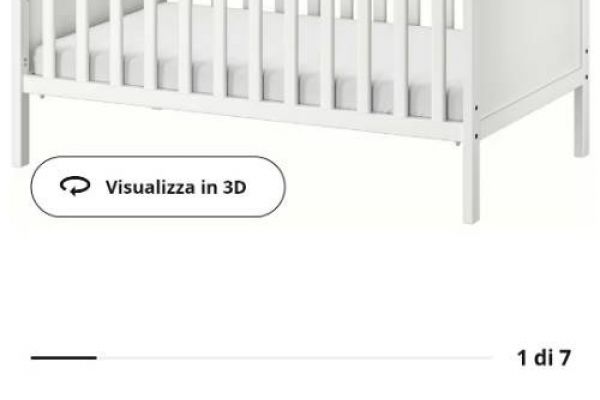Gitterbett 60x120cm und passende Matratze, IKEA