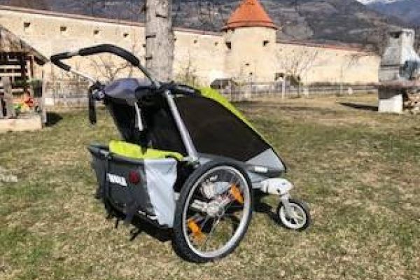 THULE Chariot Cougar Kinderfahrradanhänger/Kinderwagen / Für 2 Kinder
