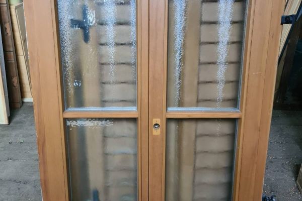 Fenster in Fichte (holz-holz) Emaille-Glas B94xH122 Innenmaß