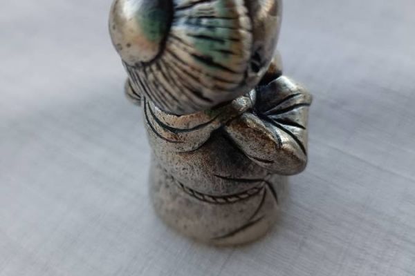 Zinnfigur musizierenden Mönch