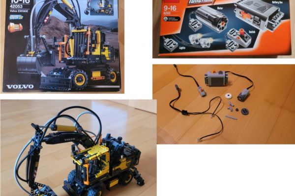 Lego Technik Bagger mit Motor und Lichter