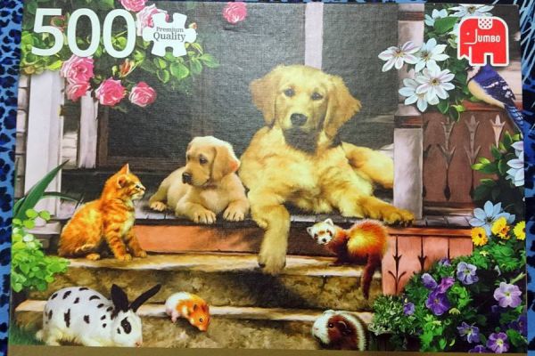 2 verschiedene Puzzle  mit Hunde