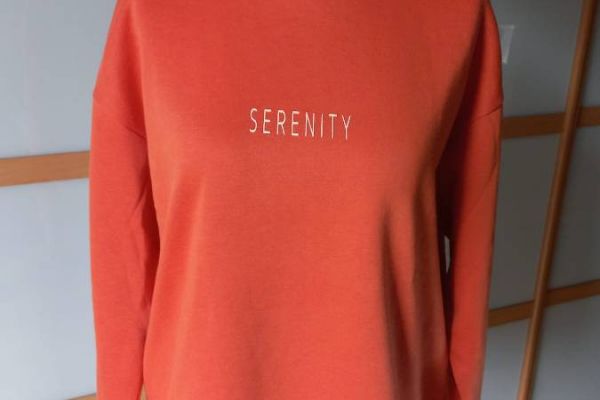 Yoga-Sweatshirt / Felpa orange "Serenity" WIE NEU
