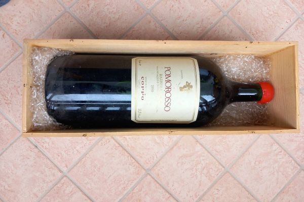 Bottiglia di vino Pomorosso anno 1998, 6 litri