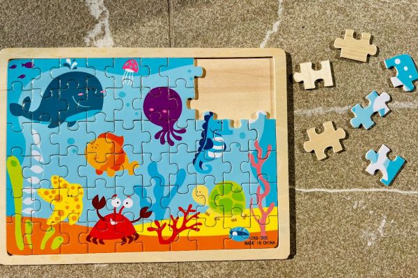Schönes Holz Puzzle 🧩 für Kinder 60-teilig