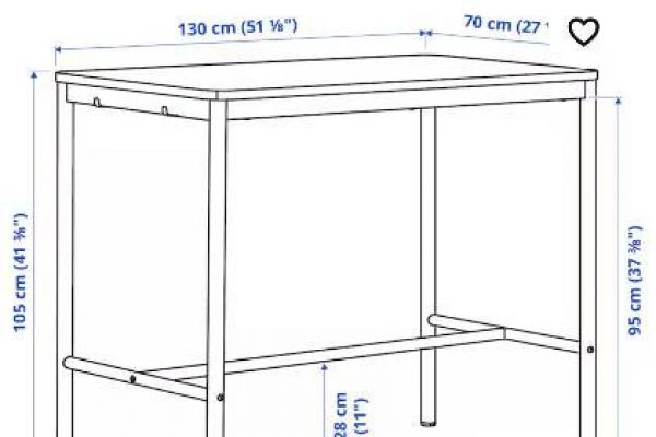 Tisch TOMMARYD Ikea mit Hocker