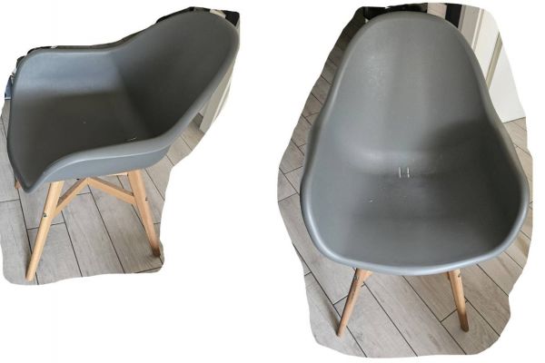 2  graue Stühle wegen nicht Gebrauch für 20€ zu verkaufen