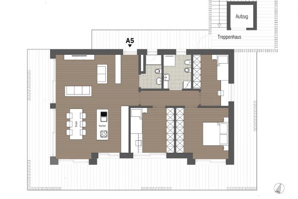 A5: Exklusive 4-Zimmer-Penthouse-Wohnung in der White Residence