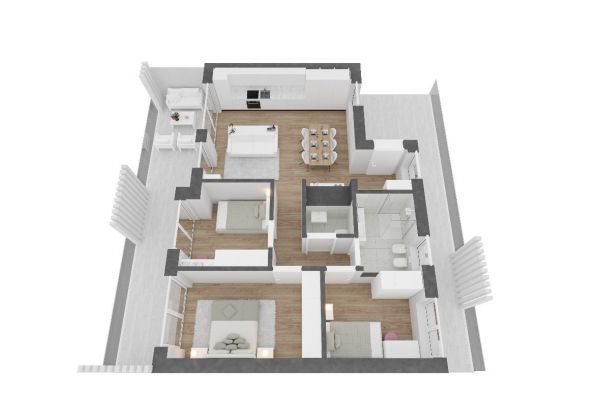B5: moderne 4-Zimmer-Wohnung in der White Residence mitten in Brixen