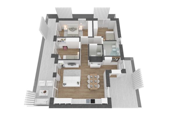 B6: moderne 4-Zimmer-Wohnung in der White Residence mitten in Brixen