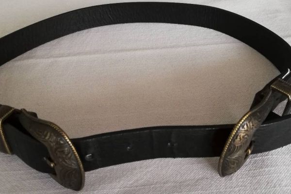 Gürtel, schwarz /Cintura in nero - 90x2,5cm
