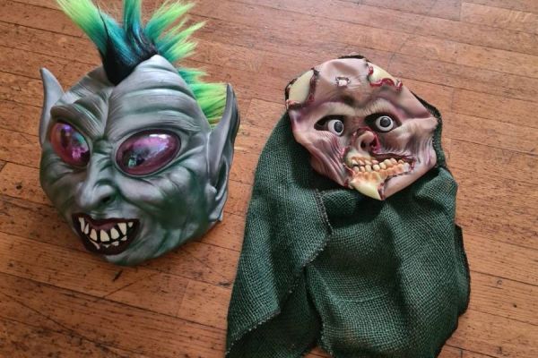 Widmann Maske Alien Punk, Maske für Halloween  Maske für Fasching