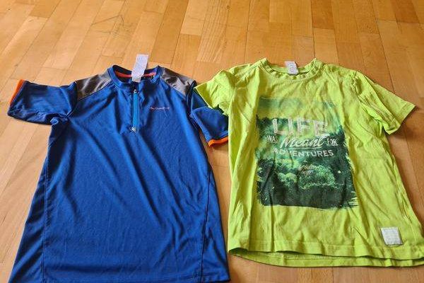 2 T-Shirt zum Wandern 10 Jahre alt um zusammen