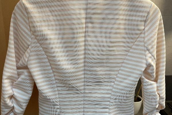 Damenblazer, Gr. XS, rosa/weiss gestreift