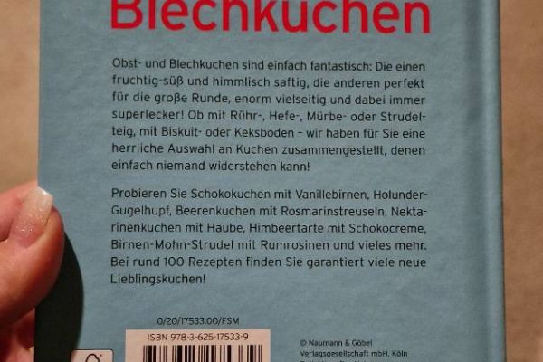 Verkaufe das Kochbuch "Obst und Blechkuchen"