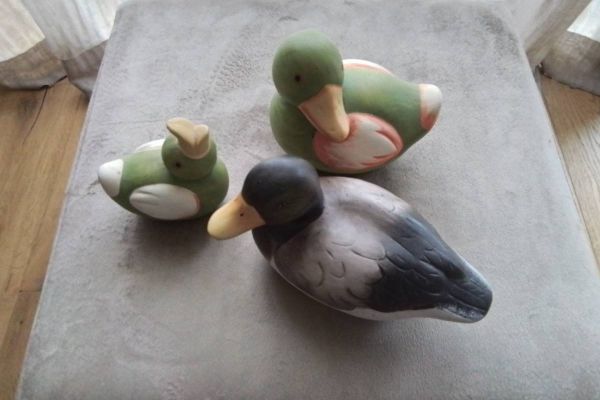 Drei verschiedene Ton Enten