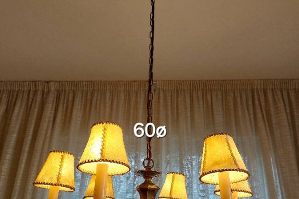 lampadario ottone bronzato