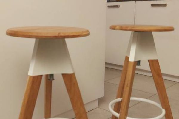 2x Barhocker für Küchenzeile höhenverstellbar