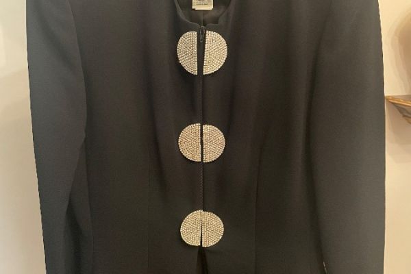 Designerjacke schwarz Gai Mattiolo Couture Konfektionsgröße 46