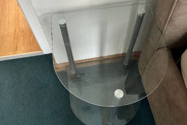 2 x Nachttisch aus Glas