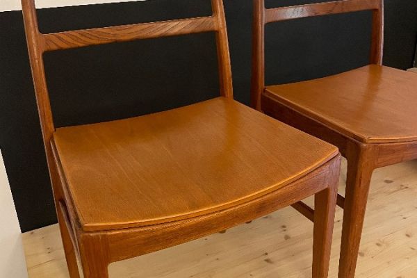 2er Set Teak Stühle Arne Vodder für Sibast Mobler 60er Jahre