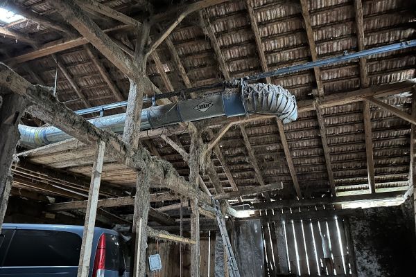 Lanker Heugebläse mit Teleskop Verteilung