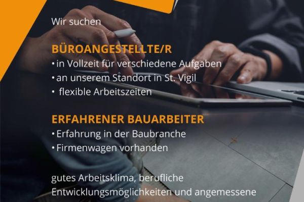 Bürokraft in Enneberg gesucht